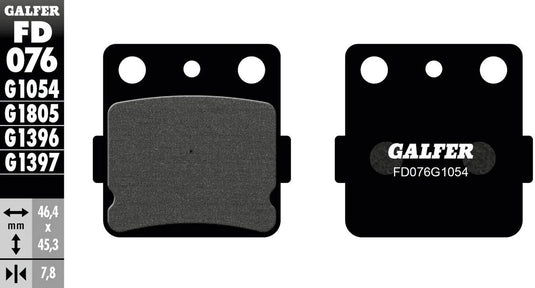 Galfer bremsbelag fd076 brake pad fd076 g1054 organic
