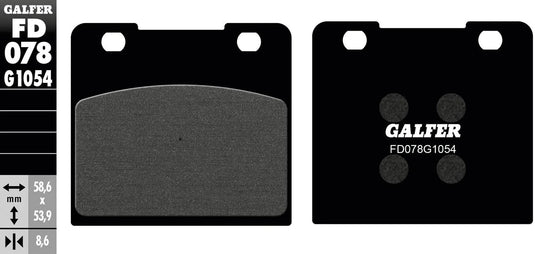 Galfer bremsbelag fd078 brake pad fd078 g1054 organic