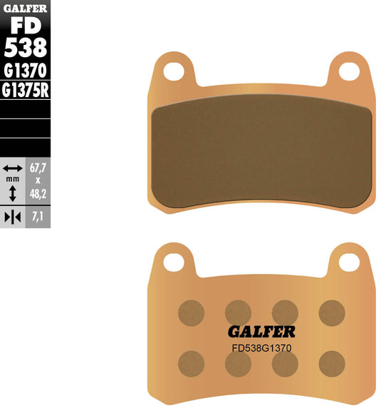 Galfer remblokken fd538 brake pad fd538 g1370 sint.metal street