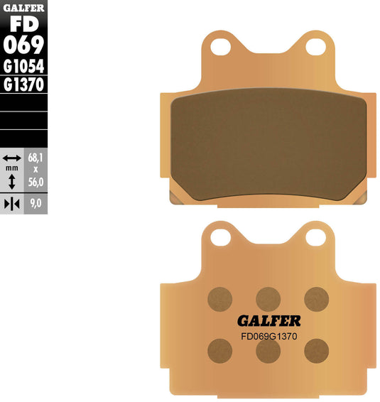 Galfer remblokken fd069 brake pad fd069 g1370 sintered metal