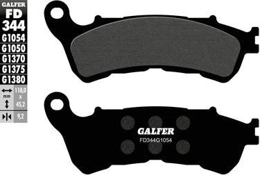 Galfer remblokken fd344 brake pad fd344 g1054 organic standard