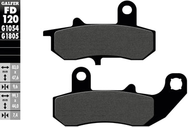 Galfer remblokken fd120 brake pad fd120 g1054 organic