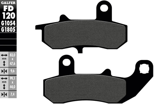 Galfer bremsbelag fd120 brake pad fd120 g1054 organic