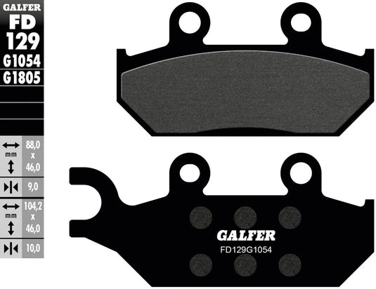 Galfer bremsbelag fd129 brake pad fd129 g1054 organic
