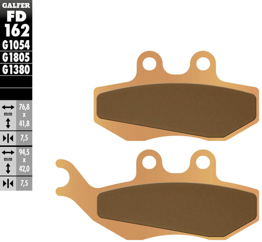 Galfer remblokken fd162 brake pad fd162 g1380 sintered metal