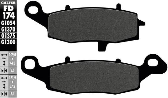 Galfer bremsbelag fd174 brake pad fd174 g1054 organic