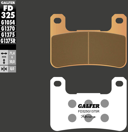 Galfer remblokken fd325 brake pad fd325 g1375r sint. metal racing