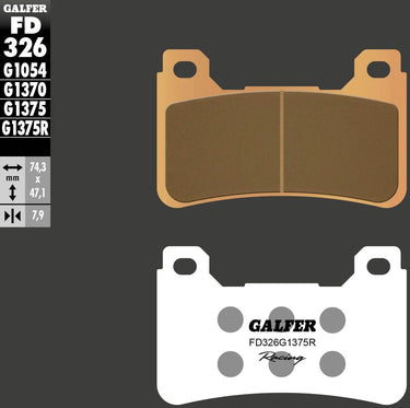 Galfer remblokken fd326 sintered brake pad fd326 g1375r