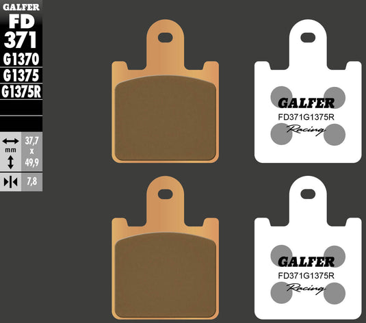 Galfer remblokken fd371 brake pad fd371 g1375r sint.metal racing