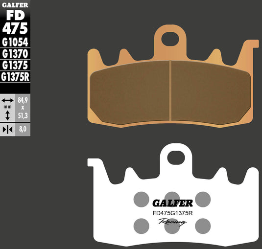 Galfer remblokken fd475 brake pad fd475 g1375r sint.metal racing