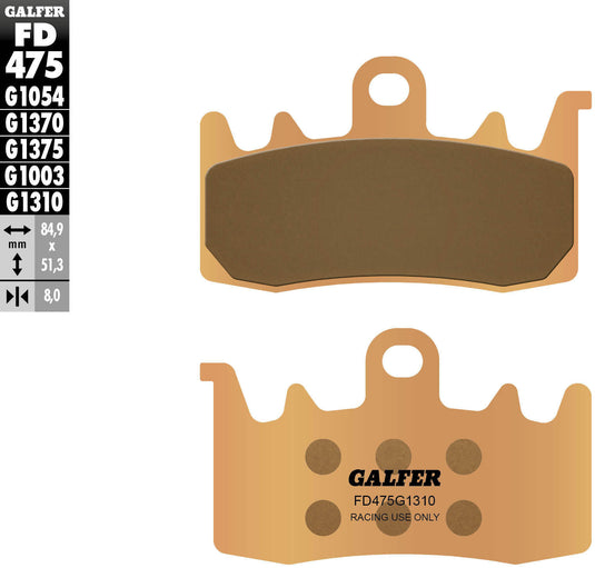 Galfer remblokken fd475 brake pad fd475 g1310 sint.metal rac.pro.