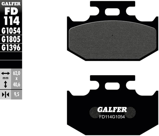Galfer bremsbelag fd114 brake pad fd114 g1054 organic