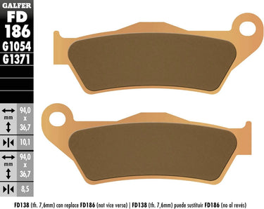 Galfer remblokken fd186 brake pad fd186 g1371 sintered metal