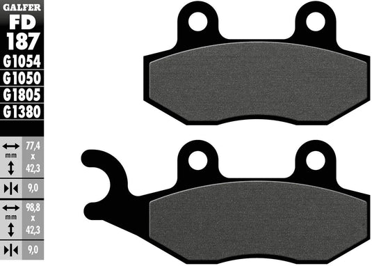 Galfer bremsbelag fd187 brake pad fd187 g1054 organic