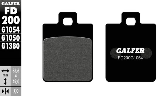 Galfer bremsbelag fd200 brake pad fd200 g1054 organic standard