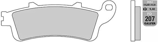 Galfer remblokken fd207 brake pad fd207 g1370 sint. metal street