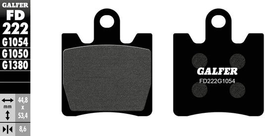 Galfer remblokken fd222 brake pad fd222 g1054 organic standard