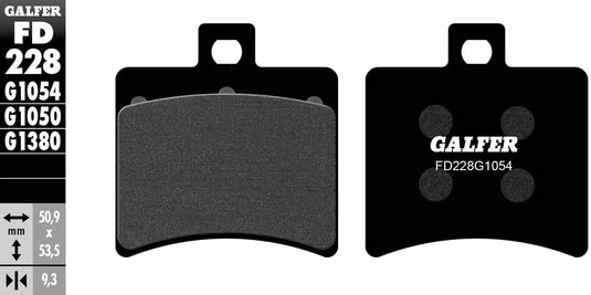 Galfer remblokken fd228 brake pad fd228 g1054 organic standard