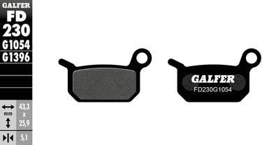 Galfer remblokken fd230 brake pad fd320 g1054 organic standard