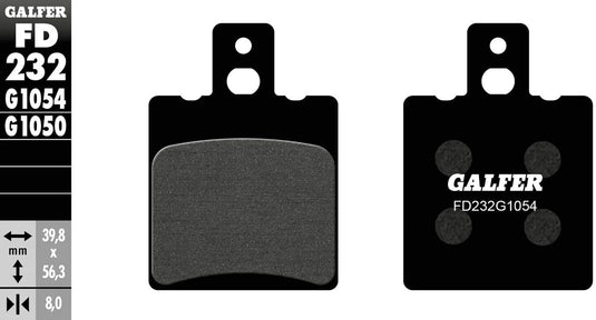 Galfer remblokken fd232 brake pad fd232 g1054 organic standard