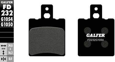 Galfer remblokken fd232 brake pad fd232 g1054 organic standard
