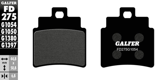 Galfer bremsbelag fd275 brake pad fd275 g1054 organic standard