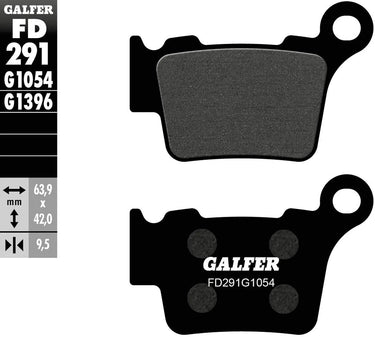 Galfer remblokken fd291 brake pad fd291 g1054 organic standard