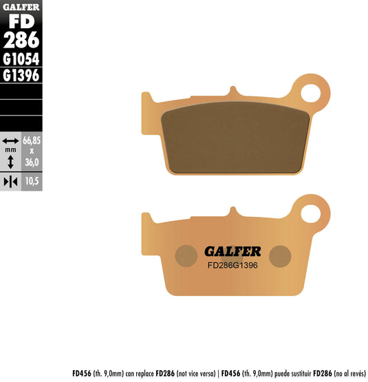 Galfer remblokken fd286 brake pad fd286 g1396 sint.metal offroad