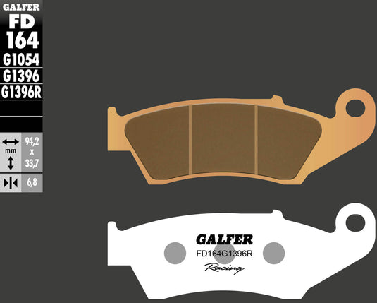 Galfer remblokken fd164 brake pad fd164 g1396r sintered metal