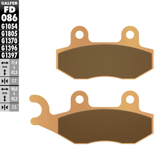 Galfer bremsbelag fd086 brake pad fd086 g1396 sintered metal