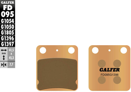 Galfer remblokken fd095 brake pad fd095 g1396 sintered metal