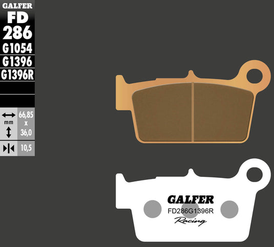 Galfer remblokken fd286 brake pad fd286 g1396r sint.met.rac.offr.