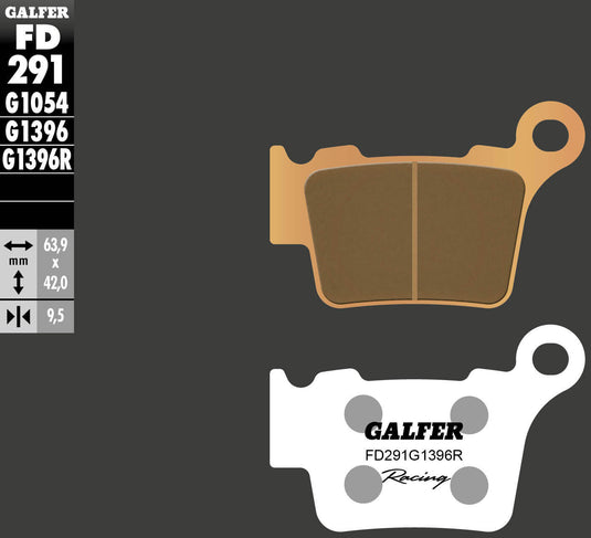 Galfer remblokken fd291 brake pad fd291 g1396r sint.met.rac.offr.