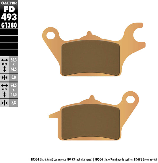 Galfer remblokken fd493 brake pad fd493 g1380 sint.metal scooter