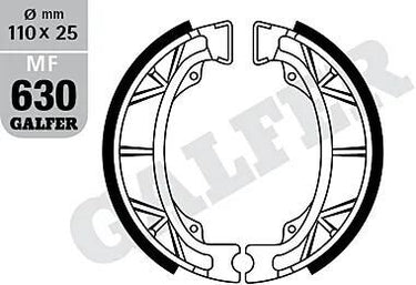 Galfer remsegmenten mf630 brake shoe mf630 g2165 oragnic