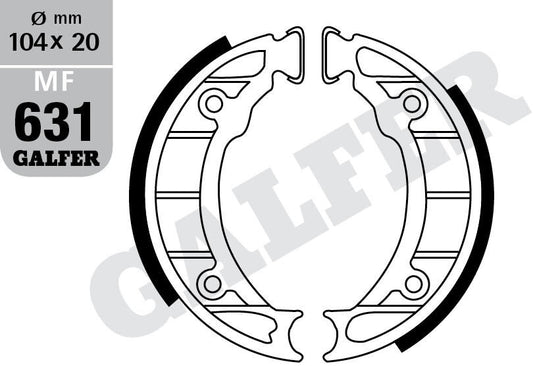 Galfer remsegmenten mf631 brake shoe standard mf 631