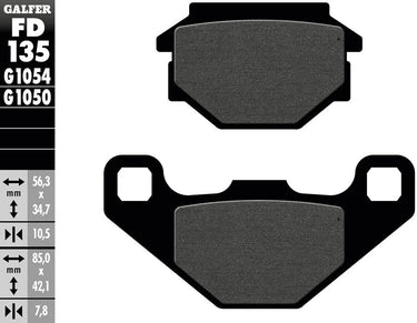 Galfer remblokken fd135 brake pad fd135 g1050 organic