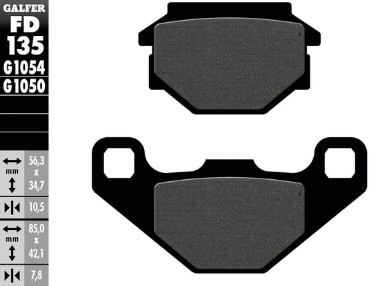 Galfer bremsbelag fd135 brake pad fd135 g1050 organic