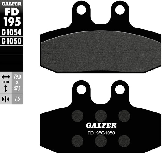 Galfer bremsbelag fd195 brake pad fd195 g1050 organic scooter