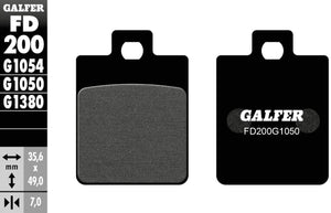 Galfer remblokken fd200 brake pad fd200 g1050 organic scooter
