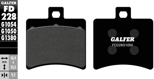 Galfer bremsbelag fd228 brake pad fd228 g1050 organic scooter