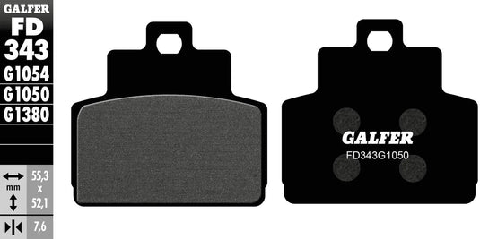 Galfer bremsbelag fd343 brake pad fd343 g1050 organic scooter