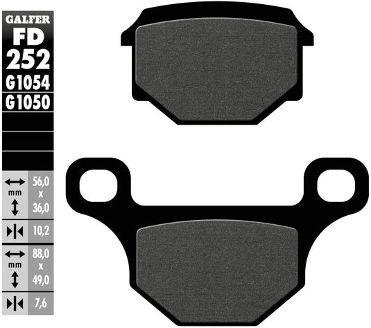 Galfer bremsbelag fd252 brake pad fd252 g1050 organic scooter
