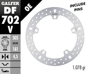 Galfer bremsscheibe df702 rotor df702 type v rigid