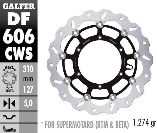 Galfer remschijf df606 rotor brake rotors floating supermoto