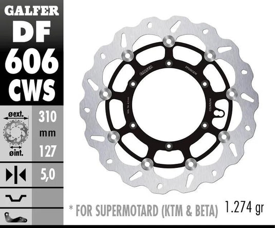 Galfer remschijf df606 rotor brake rotors floating supermoto