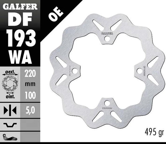 Galfer bremsscheibe df193 rotor df193 type wa rigid