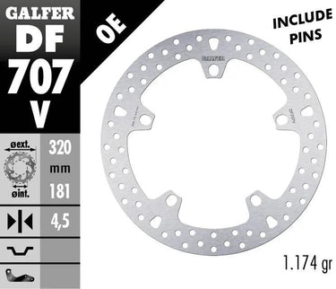 Galfer bremsscheibe df707 rotor galfet df707 type v rigid