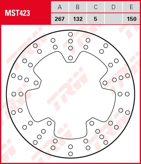 Trw bremsscheibe mst423 rotor mst423 rigid