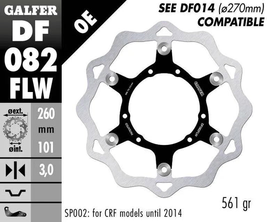 Galfer bremsscheibe df082 wave rotor df082 flw offroad floating